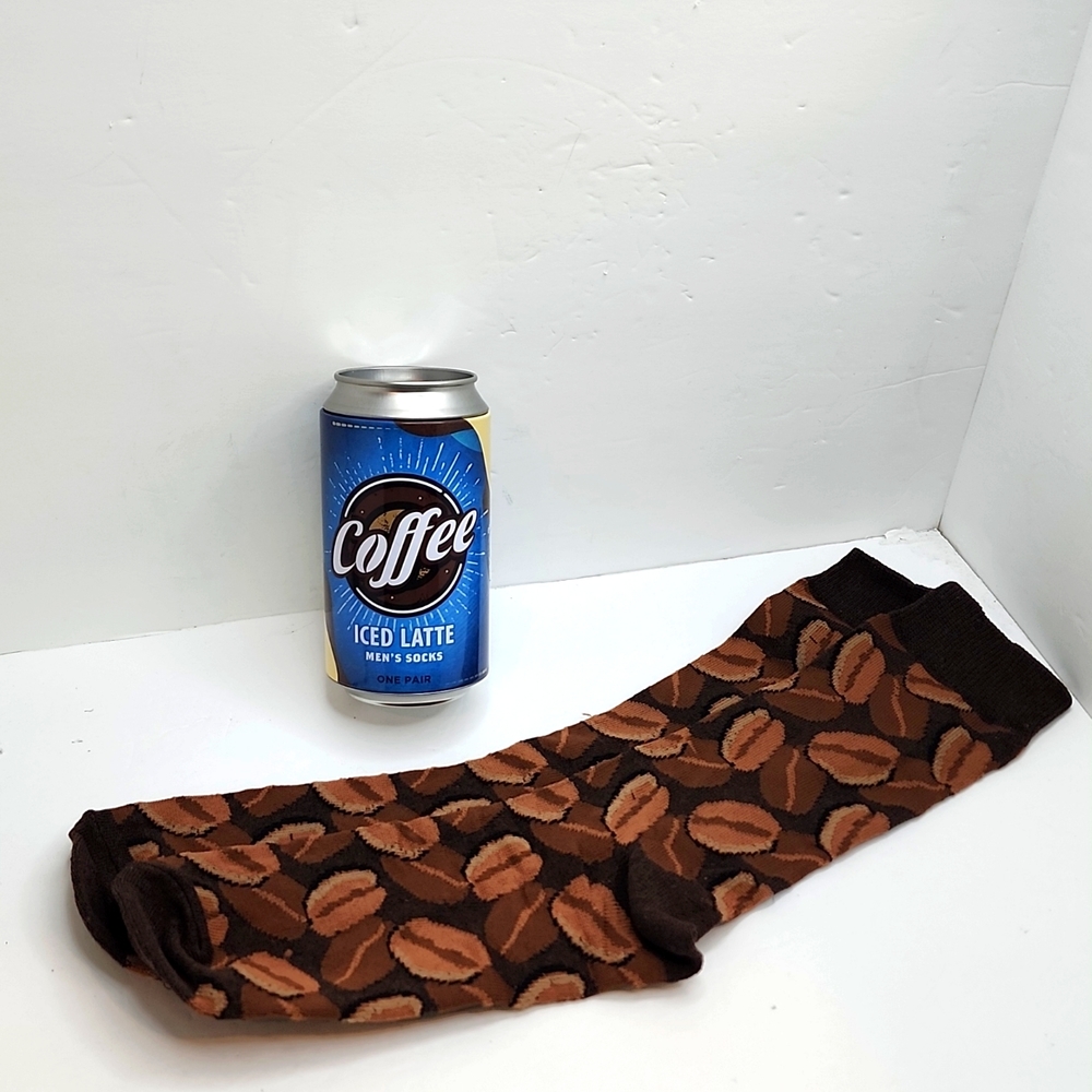 COFFEE ICED LATTE MEN'S SOCKS, ONE PAIR